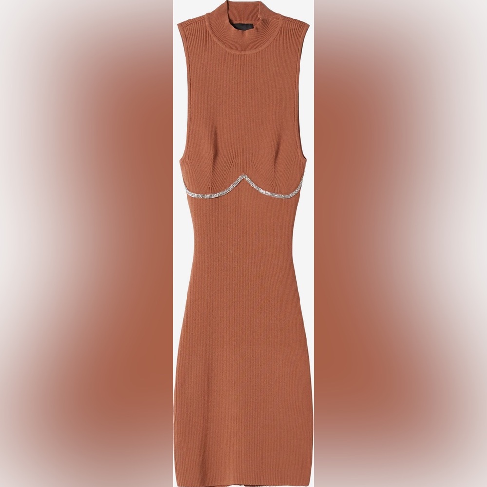 Bershka Brown bodycon dress NWOT